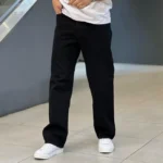 شلوار جین مام استایل مردانه مشکی / (پارچه پر درجه یک)