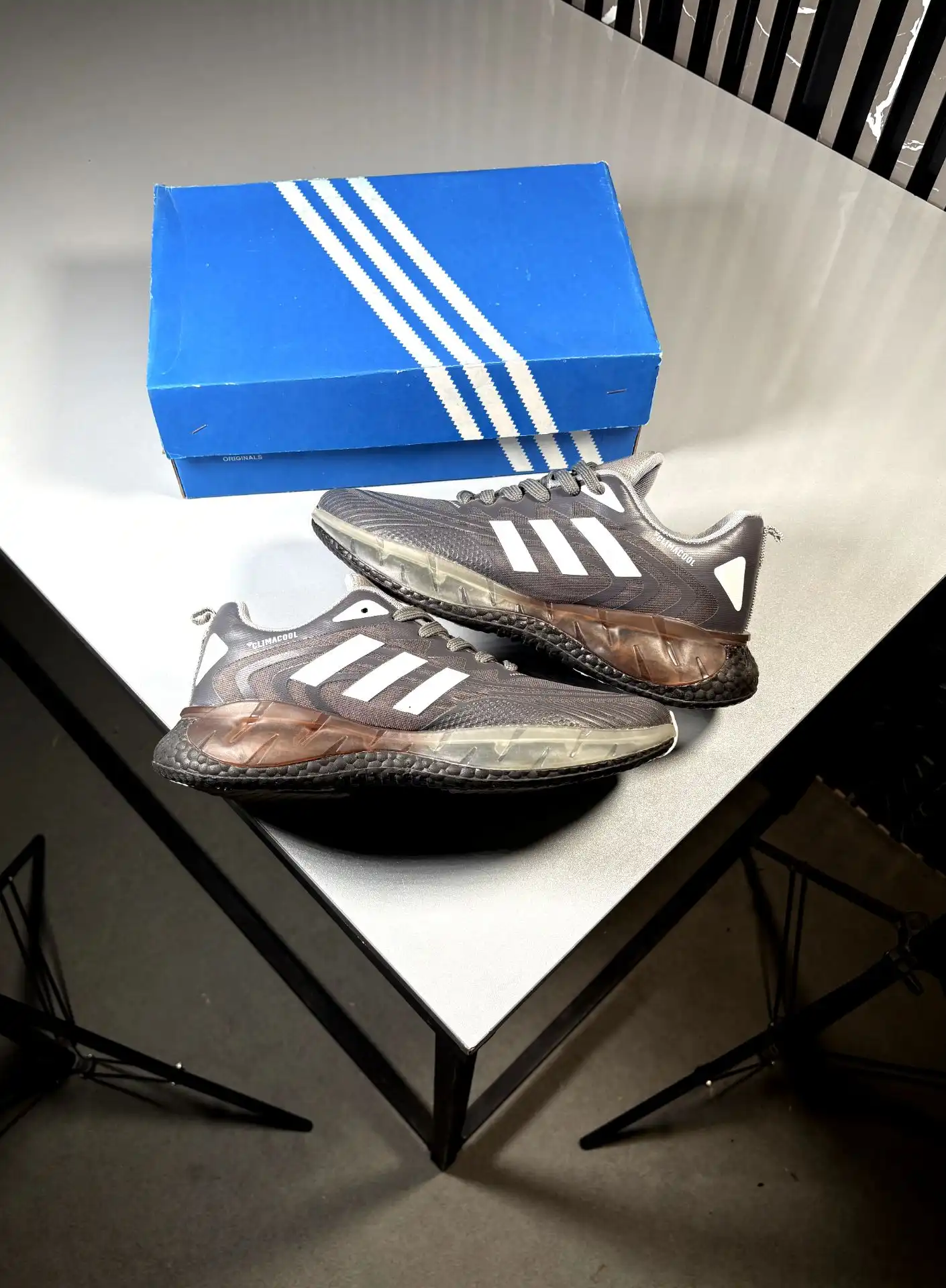Adidas-Climacool-grey-brown-sneakers-heroshoop.webp کتونی رانینگ ادیداس مدل کلیماکول climacool رنگ طوسی قهوه ای / کد 99551 - Image 1