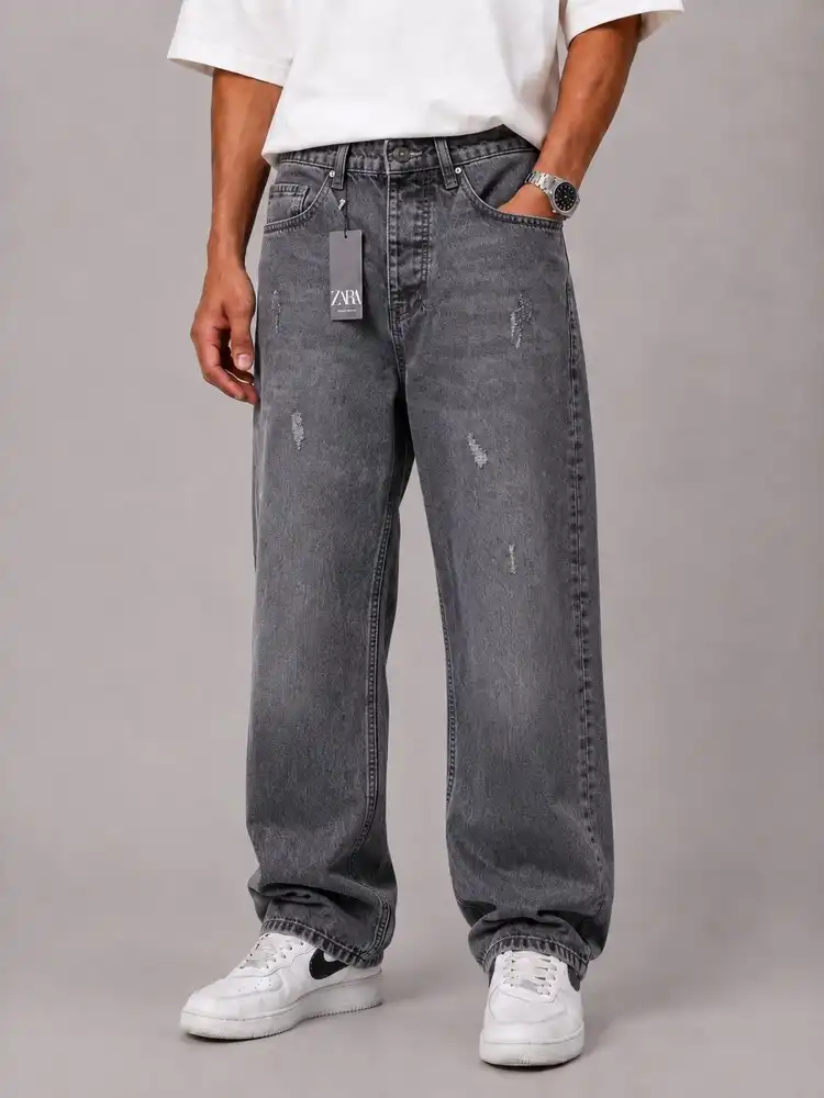 Baggy-jeans-black-and-gray-heroshoop.webp شلوار جین بگ استایل / رنگ مشکی طوسی / کد 3013 - Image 1