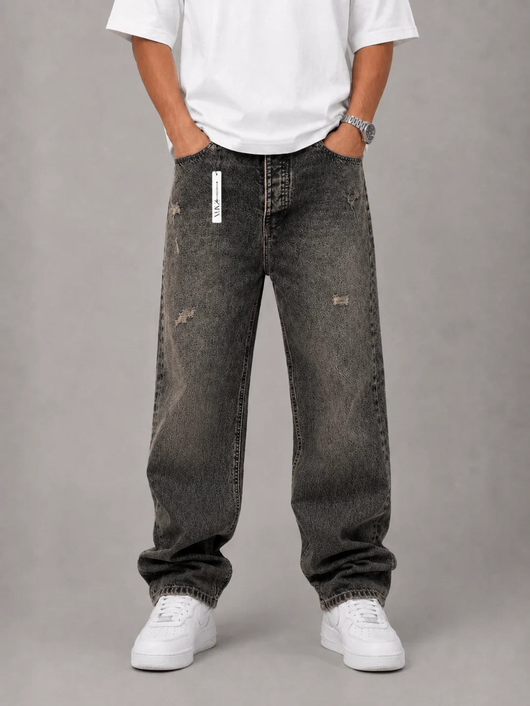 Baggy-jeans-first-class-fabric-code-6263-heroshoop.png شلوار جین بگ استایل پارچه درجه یک سنگشور سبز روشن / کد 6263 - Image 1