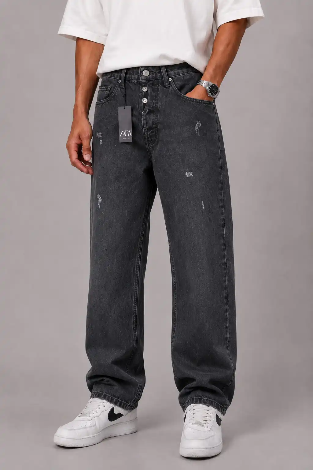 Black-mom-jeans-code-7177-heroshoop.webp شلوار جین مام استایل مشکی / کد 7177 - Image 1