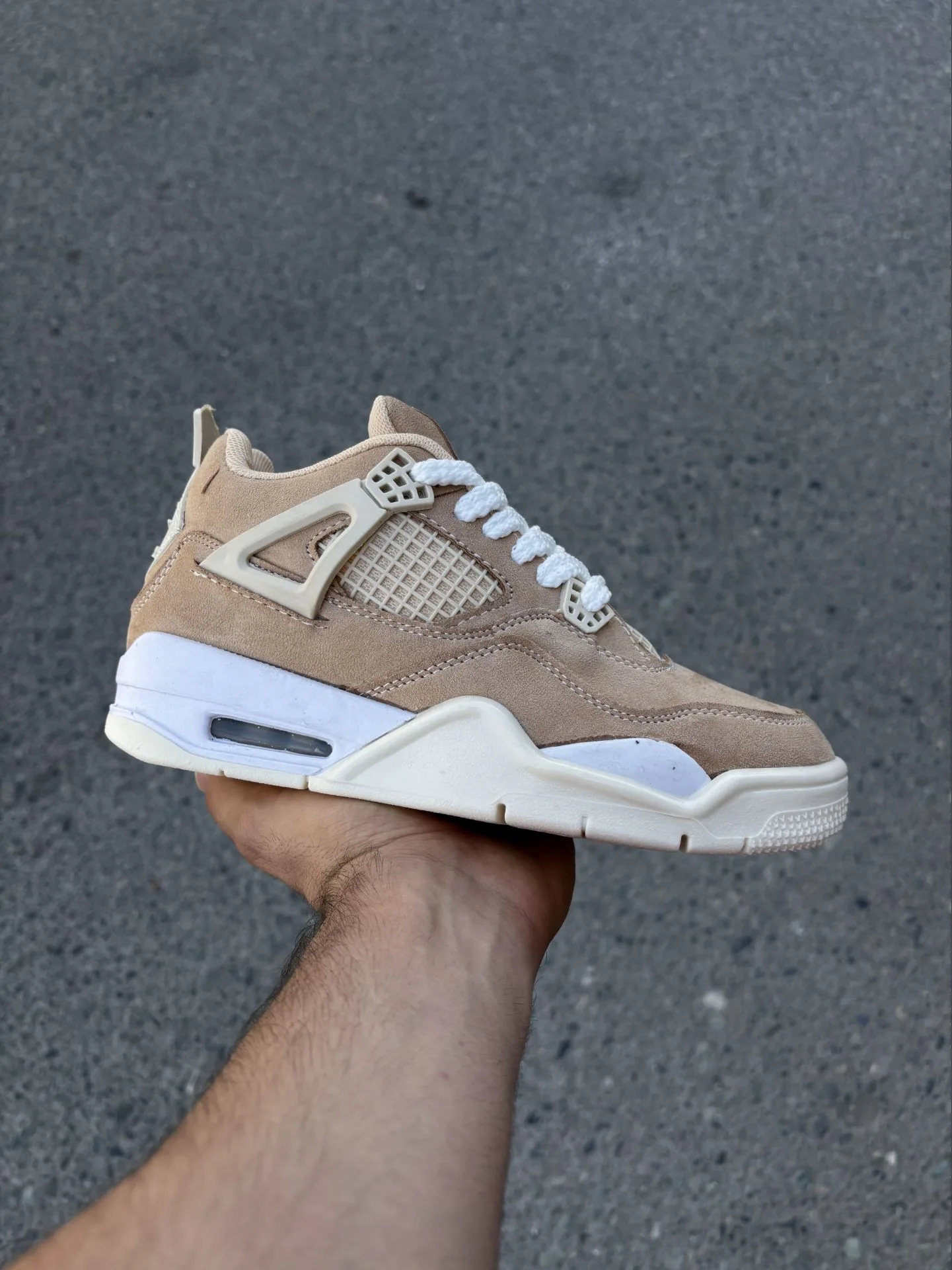 Jordan-Four-Cotton-Cream-Color-heroshoop.webp کتونی جردن فور / رنگ کرم 27114 - Image 1