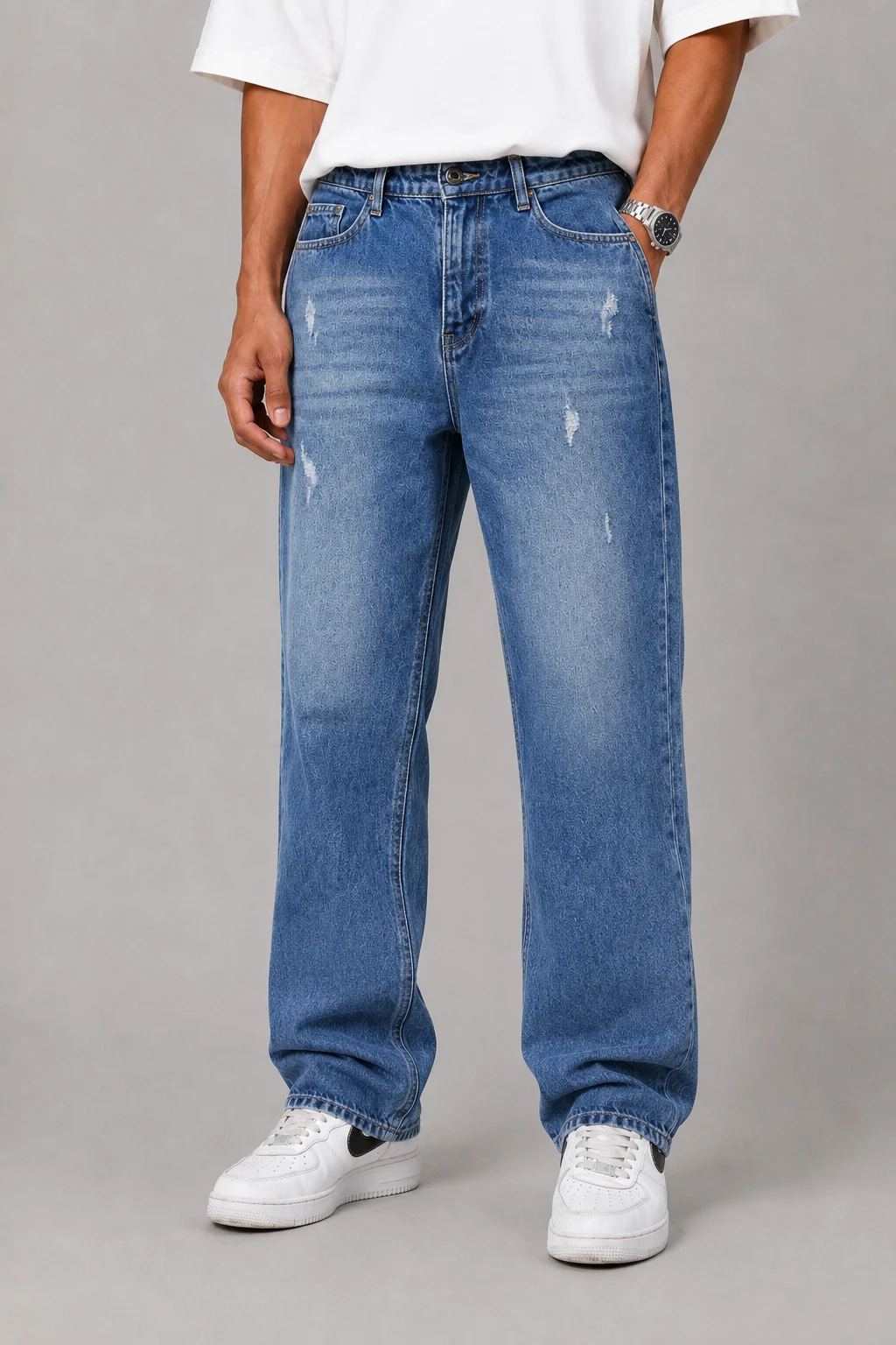 Men-blue-baggy-jeans-code-3026-heroshoop.png شلوار جین مردانه بگ استایل آبی / کد 3026 - Image 1