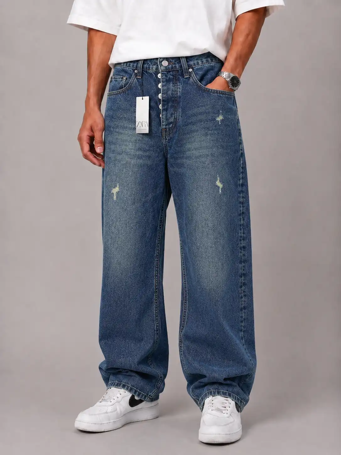 Mens-blue-baggy-jeans-heroshoop.webp شلوار جین مردانه بگ استایل آبی / کد 6265 - Image 1