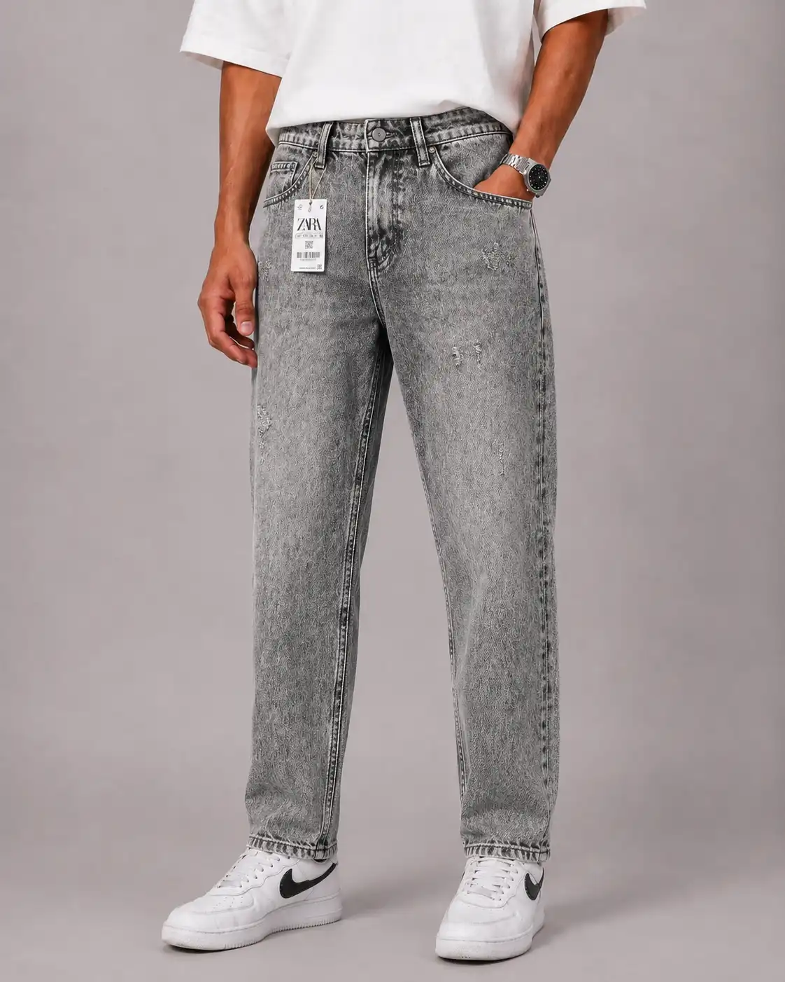 Mom-jeans-gray-color-heroshoop.webp شلوار جین مام رنگ طوسی / کد 2004 - Image 1
