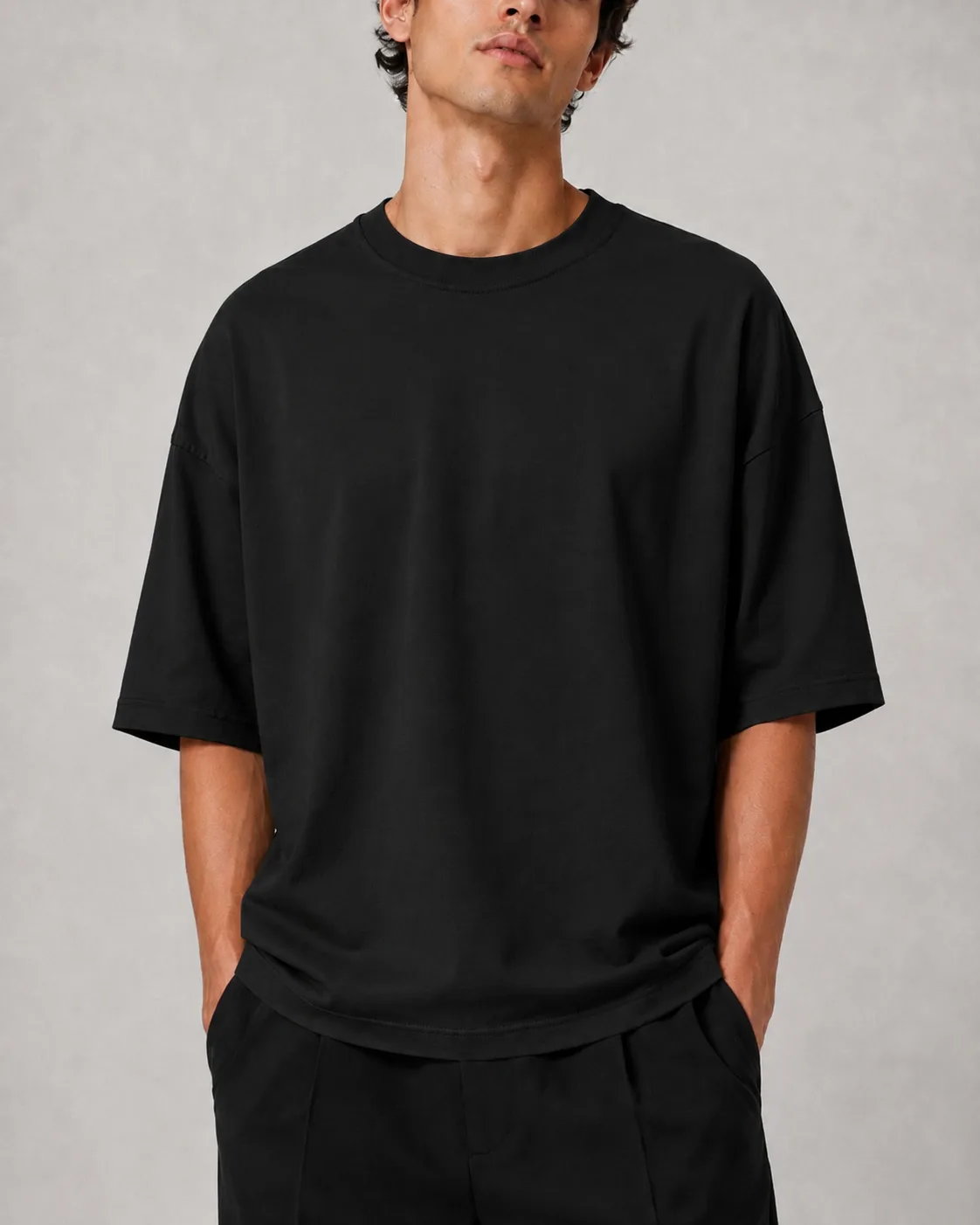 plain-black-cotton-t-shirt-heroshoop.webp تیشرت ساده پنبه دو نخ / رنگ مشکی / کد 27132 - Image 1