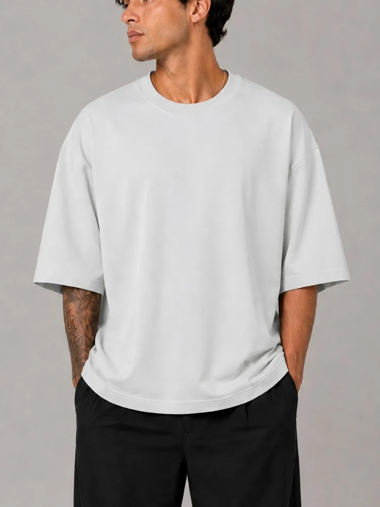 plain-light-gray-cotton-t-shirt-heroshoop.webp تیشرت ساده پنبه دو نخ / رنگ آبی روشن / کد 27139 - Image 1