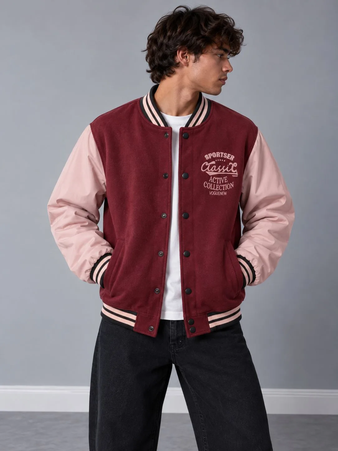 Bomber Jacket Faux-fur lining Felted wool body with windbreaker-style sleeves WWW.HEROSHOOP.COM VIEW 1 Bomber-Jacket-Faux-fur-lining-Felted-wool-body-with-windbreaker-style-sleeves-WWW.HEROSHOOP.COM-VIEW-1.webp
