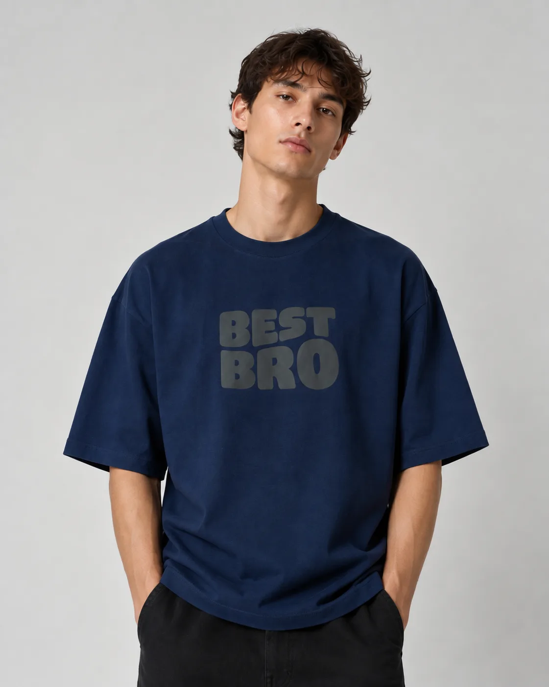 Macan Premium Cotton T-Shirt – BEST BRO Design Navy Blue – WWW.HEROSHOOP.COM – View 1 Macan-Premium-Cotton-T-Shirt-–-BEST-BRO-Design-Navy-Blue-–-WWW.HEROSHOOP.COM-–-View-1.webp