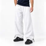 Baggy-style-sporty-joggers-Adjustable-hem-toggle-White-3-thread-cotton-French-terry-Unisex-www.heroshoop.com-view-1.webp